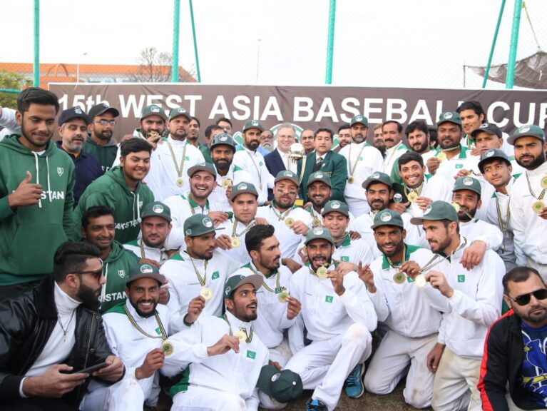 ویسٹ ایشیا بیس بال کپ فاٸنل میں پاکستان برادر مُلک  فلسطین کو شکست دیکر فاتح